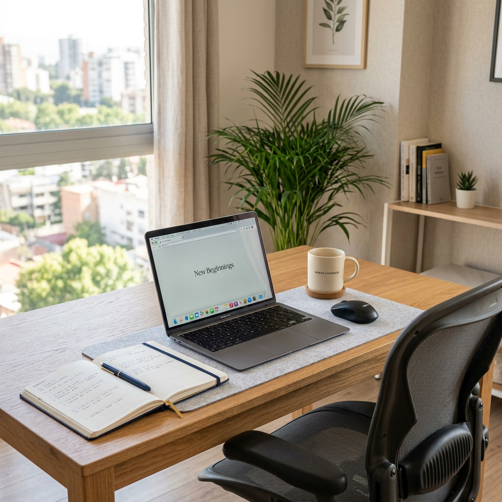 Puesto de trabajo renovado para la vuelta de vacaciones a la oficina
